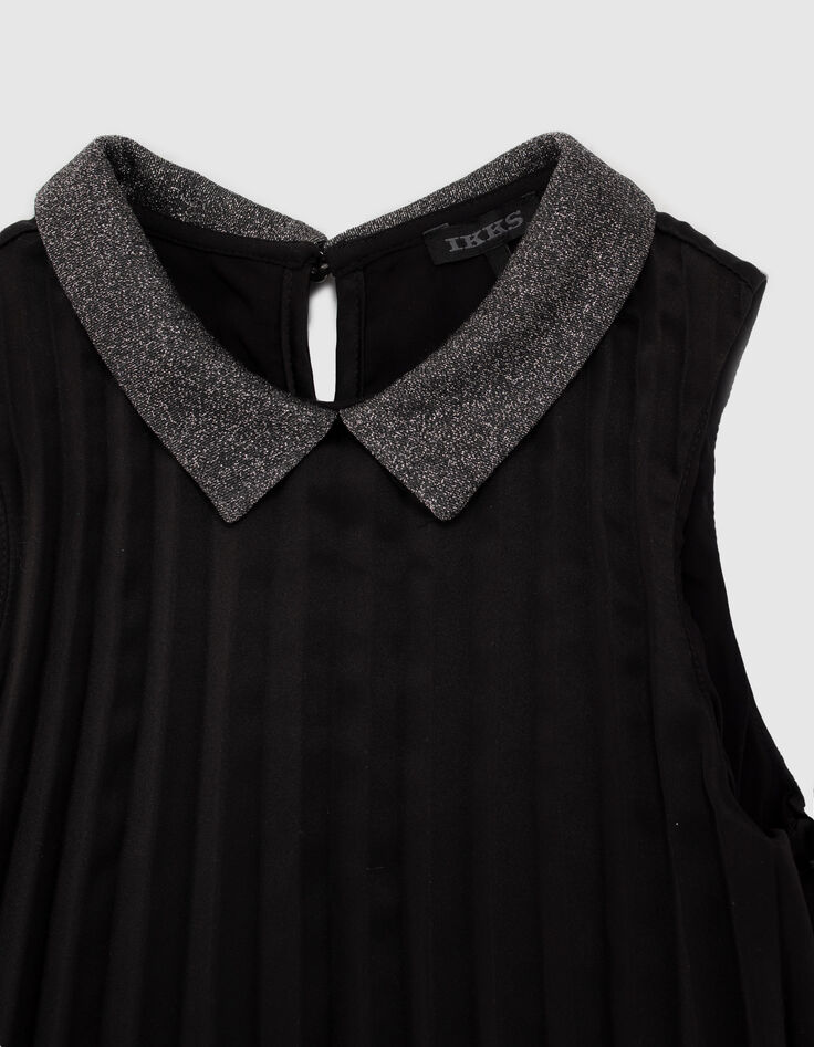 Vestido negro plisado niña-3