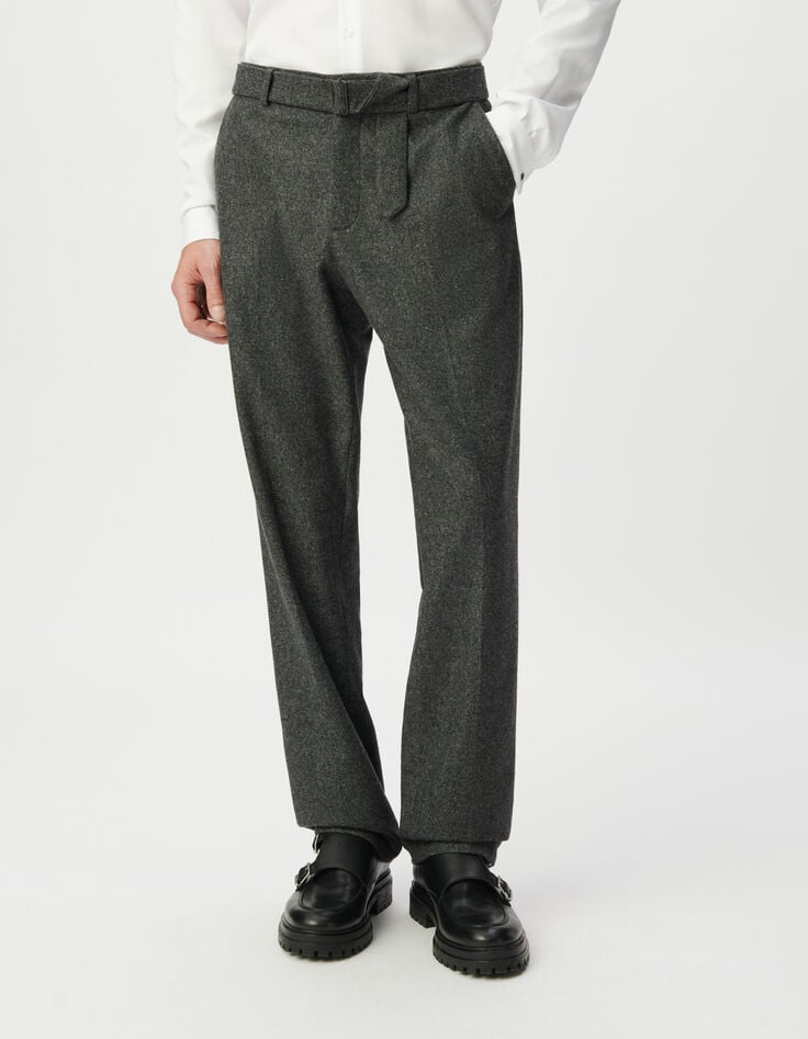 Men’s grey tweed-look suit trousers-2 Men’s grey tweed-look suit trousers-2