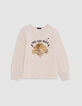 Camiseta crudo art déco lentejuelas reversibles niña-5