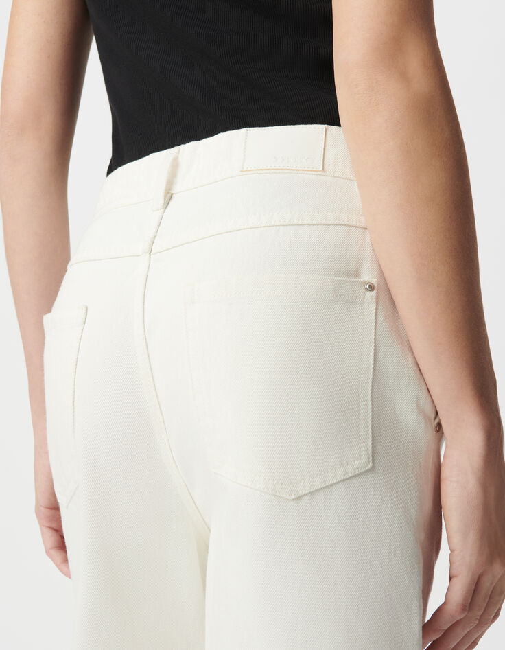 Women's off-white recycled cotton wide-leg jeans-4