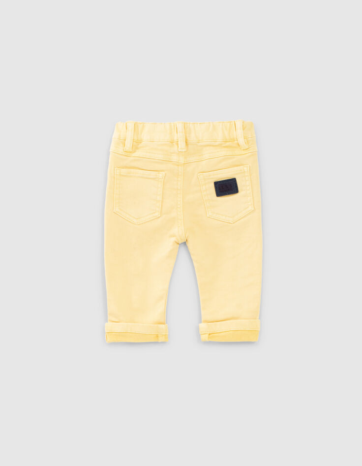 Hellgelbe Jeans mit Naht vorne für Babyjungen-2