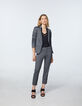 Pantalon tailleur cropped droit fil à fil femme-6