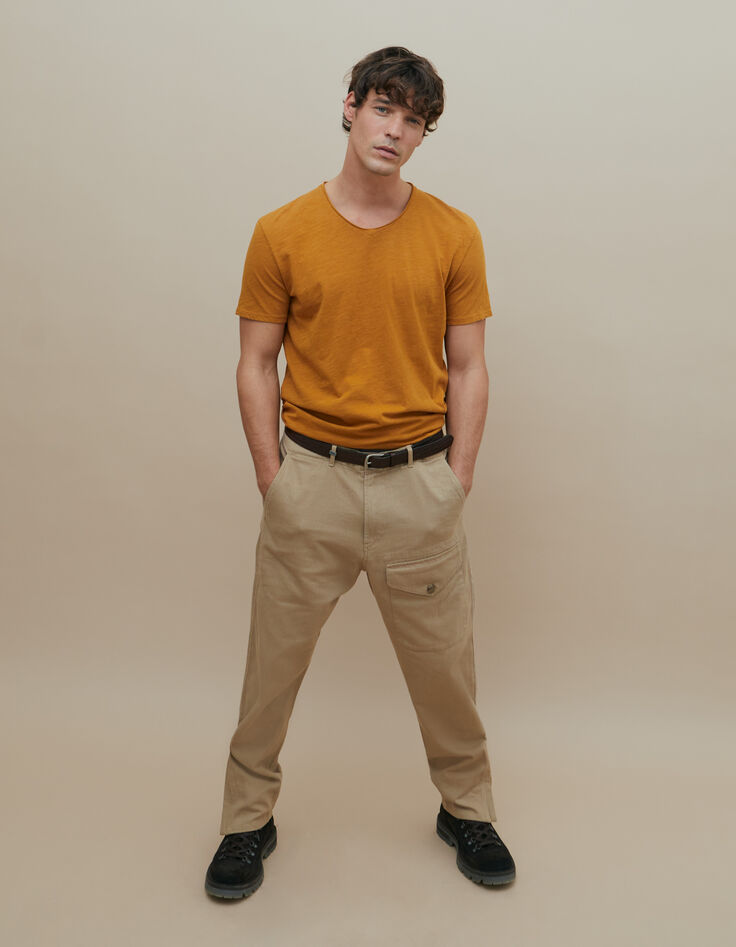 Tee-shirt L'Essentiel &eacute;pice col V Homme-7