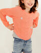 Short en jean blue bleach à dentelle fille-5