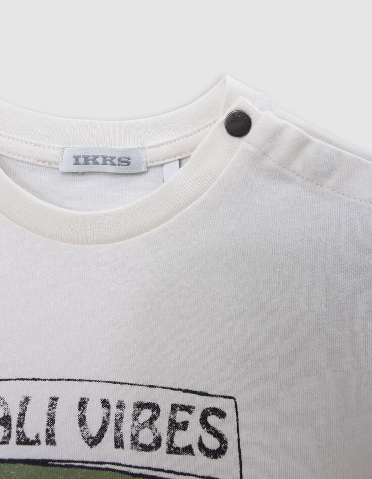T-shirt gris paysage balinais bébé garçon-5