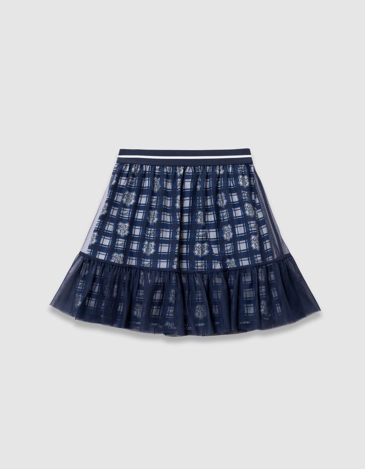 Falda azul marino bimaterial tul Harry Potter niña-3