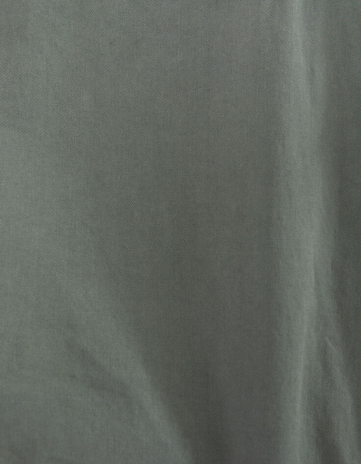 Khaki Mädchenoverall mit Reißverschluss-6