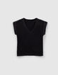 Camiseta negra acid wash tachuelas mujer-5