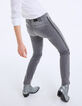 Women's grey 7/8 slim sculpt-up jeans, side braid-1