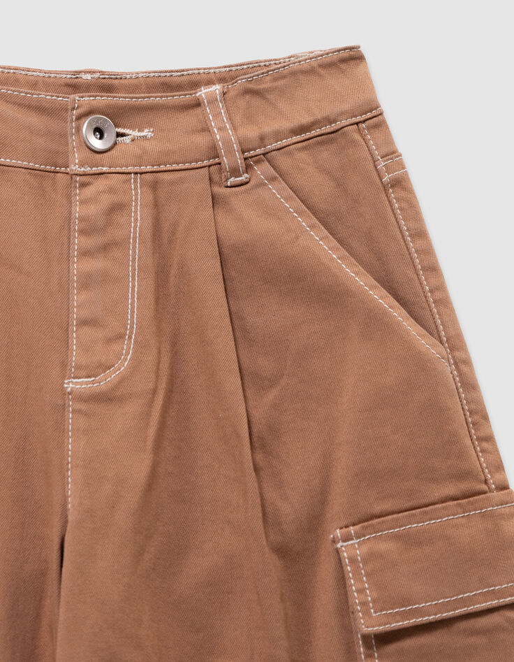 Camel wideleg jeans battlestijl meisjes-5