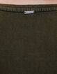 Women’s khaki peace and love acid wash cotton T-shirt-6