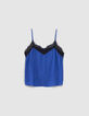 Women’s blue lingerie-style top with skull motif-5