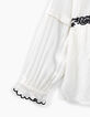 Girls’ off-white shirt with black embroidery-6