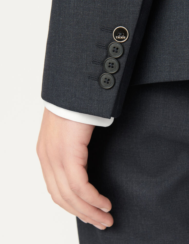 Americana azul marino 100&nbsp;% lana hombre-4