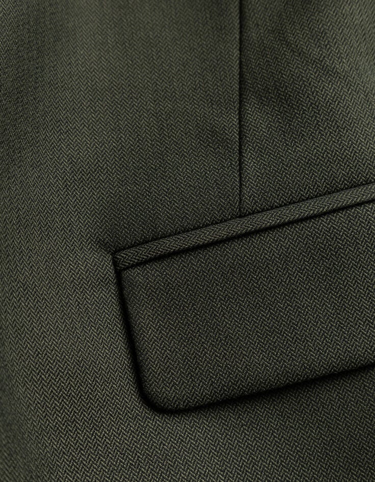 Veste de tailleur kaki parementure amovible Femme-7 Veste de tailleur kaki parementure amovible Femme-7