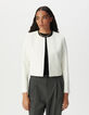 Veste boléro écrue longueur cropped-2