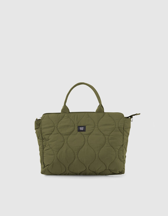 Girls’ bronze quilted tote bag