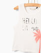 Girls’ off-white HELLO LA cropped vest top-3