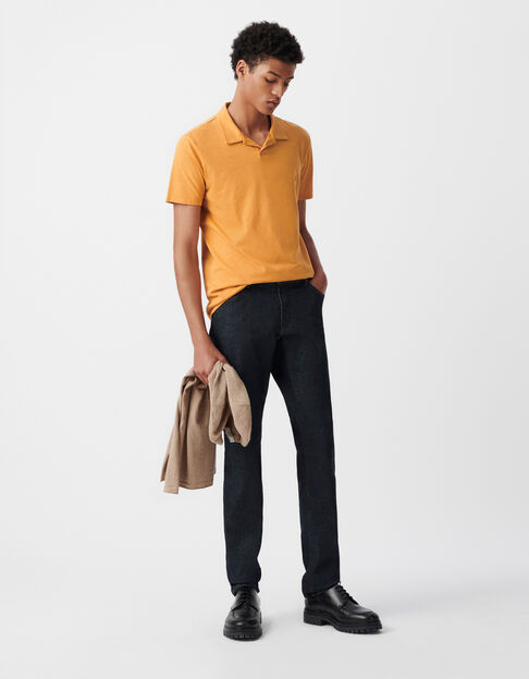 Polo REGULAR cúrcuma algodón flameado hombre - IKKS