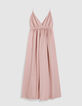 Women's pink long dress with Lyocell&reg; straps-7
