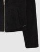 Cardigan noir esprit motard maille paillet&eacute; fille-4
