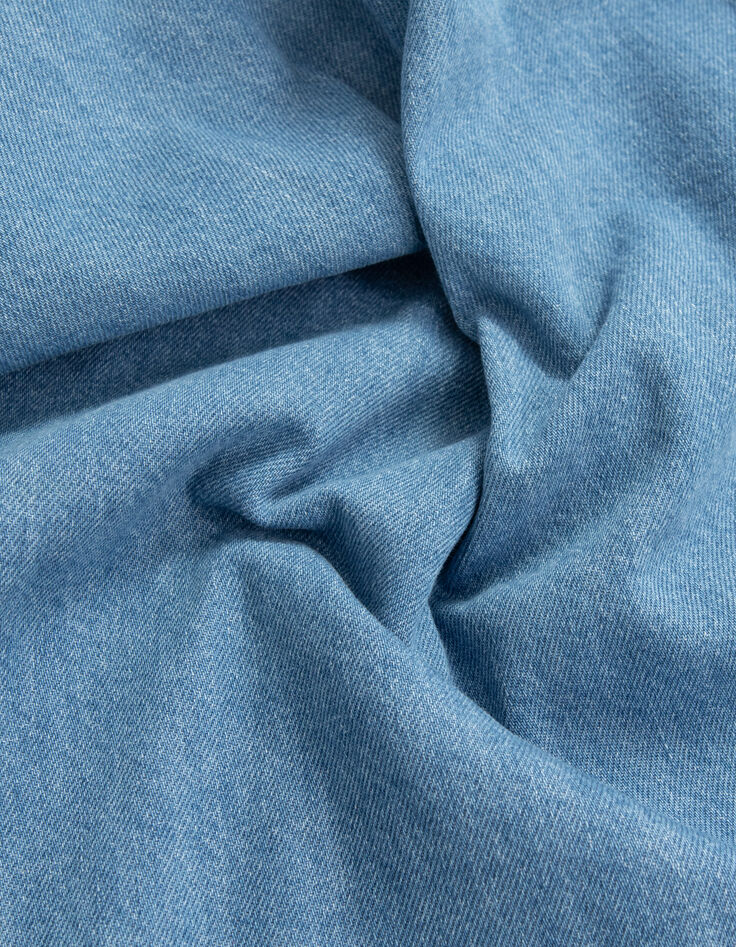 Robe longue en jean waterless ouverte côtés-9