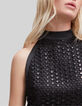Women’s black lace midi dress with American armholes-5