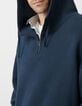 Sudadera tinta capucha cremallera cuello hombre-5