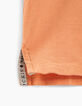 Polo orange blanchi printé dos garçon -5