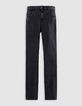 Graue schmale Powerstretch-Jeans mit Schnürungstaschen Damen-8