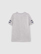 T-shirt gris manches ray&eacute;es navy bio gar&ccedil;on-3