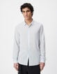 Chemise regular ciel voile de coton bio Homme-1