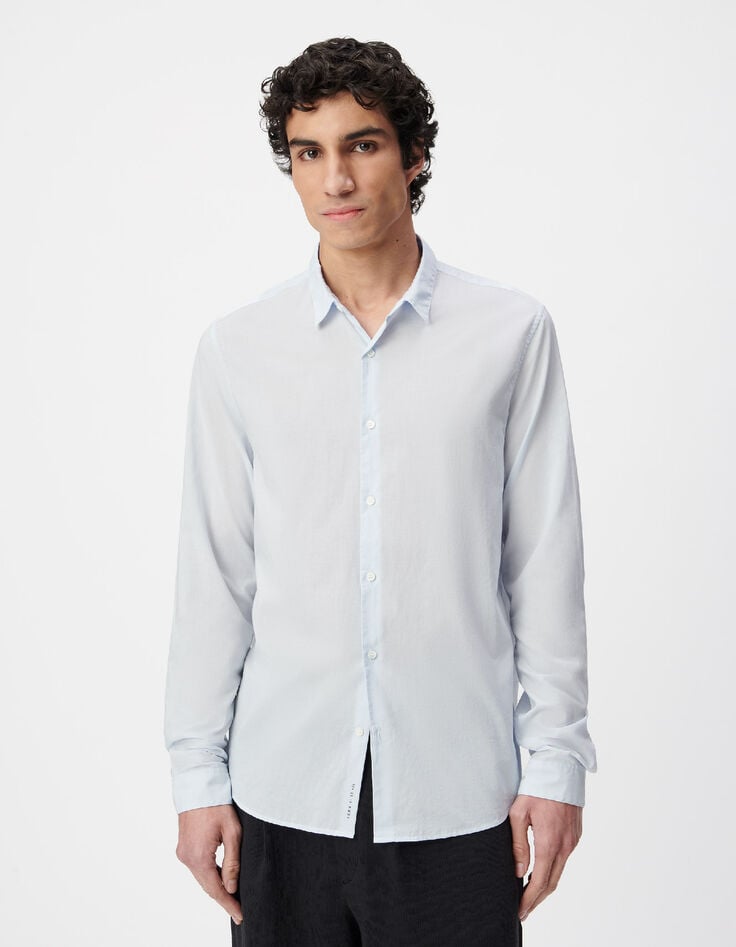 Chemise regular ciel voile de coton bio Homme-1