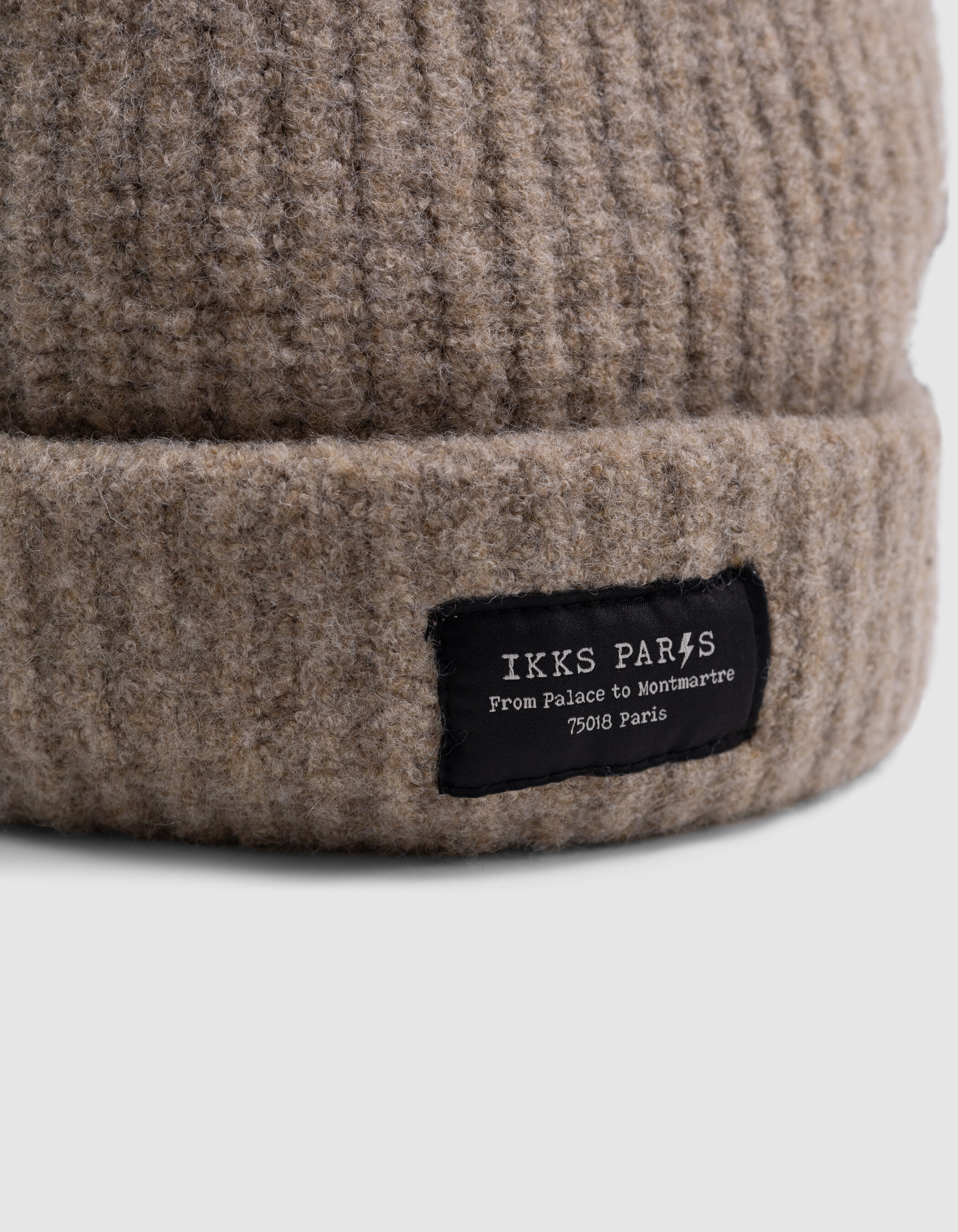 Bonnet camel tricot fourre grosses cotes garcon IKKS