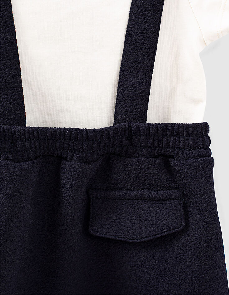Ensemble robe navy et tee-shirt écru bébé fille-6 Ensemble robe navy et tee-shirt écru bébé fille-6