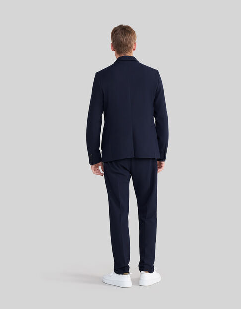 Americana azul marino seersucker hombre