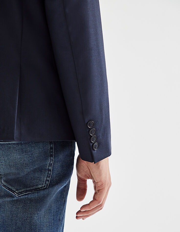 Veste bleu foncé avec boutonnage croisé Homme-4