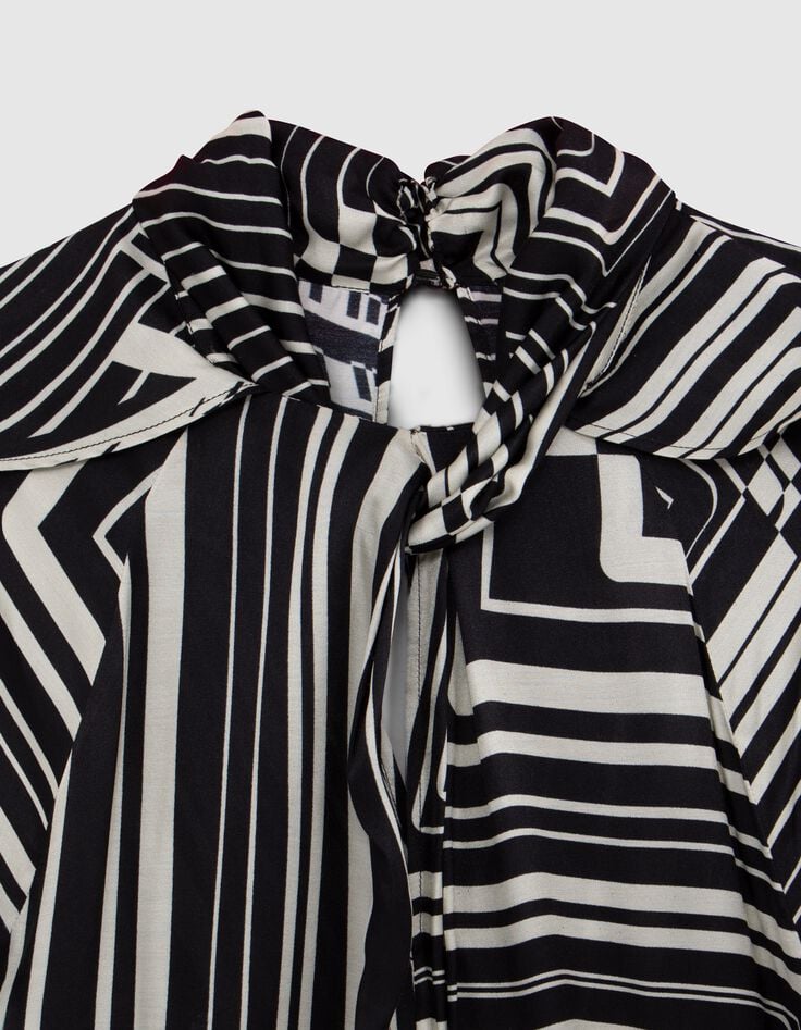 Pure Edition-Vestido largo Art Déco negro para mujer-7