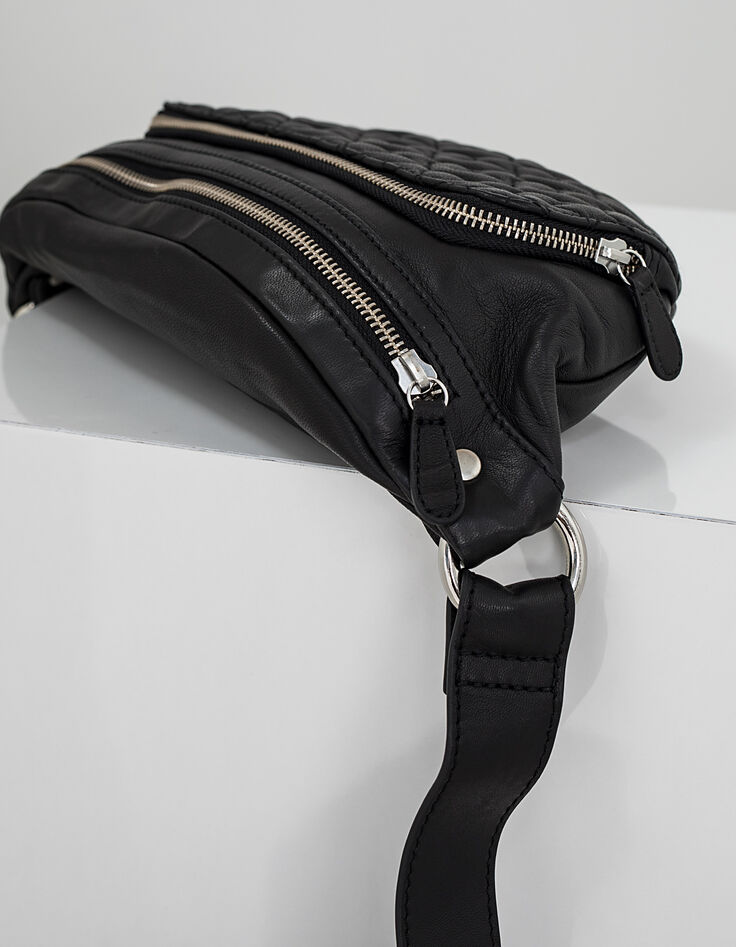 Sac banane IKKS en cuir matelassé femme-4