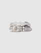 Ceinture cuir silver œillets silver Femme-1