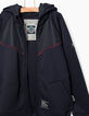 Cardigan marine bi-matière à double capuche garçon-4