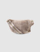 Beige heuptasje sherpa ruiten meisjes-3