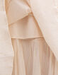 Ecru Maxikleid, Mädchen, Gummizug am Ausschnitt-9