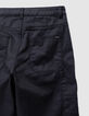 Rechte zwarte gecoate jeans meisjes-8