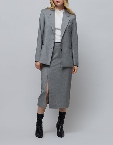 Women's oversized grey faux-uni suit jacket - IKKS