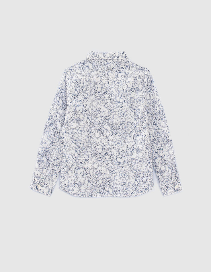Wei&szlig;es Jungenhemd mit Liberty&reg;-Blumenprint Mini Me-2