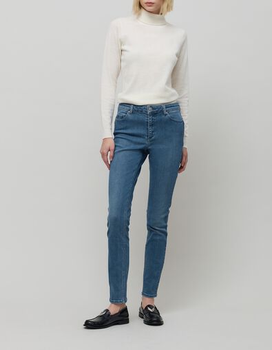 Jean slim bleu powerstretch sculpt up d&eacute;tails clous Femme - IKKS