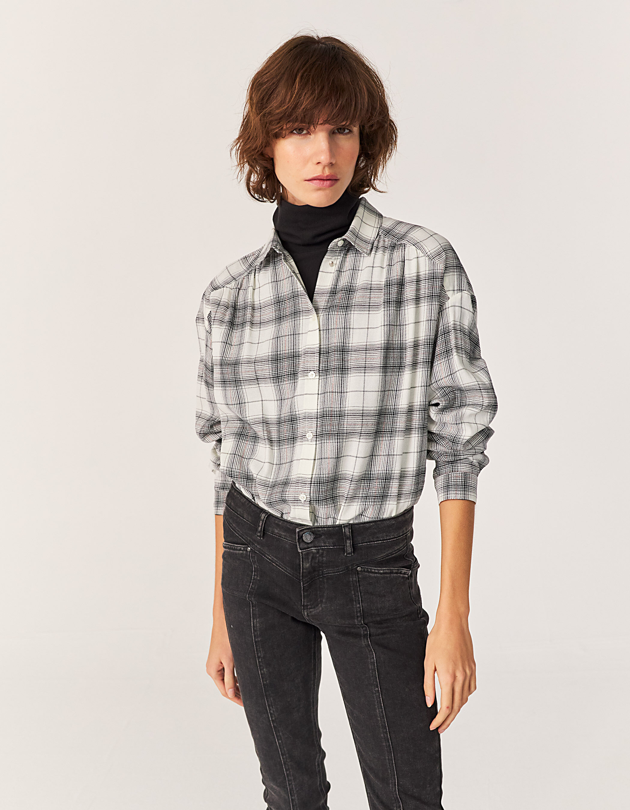 Camisa de cuadros oversize mujer