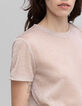 Women’s nude lurex T-shirt with animal print-4