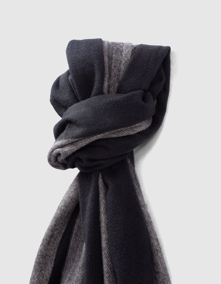 Choisir une Echarpe Noire Grise, foulard homme tendance doux livré 48h